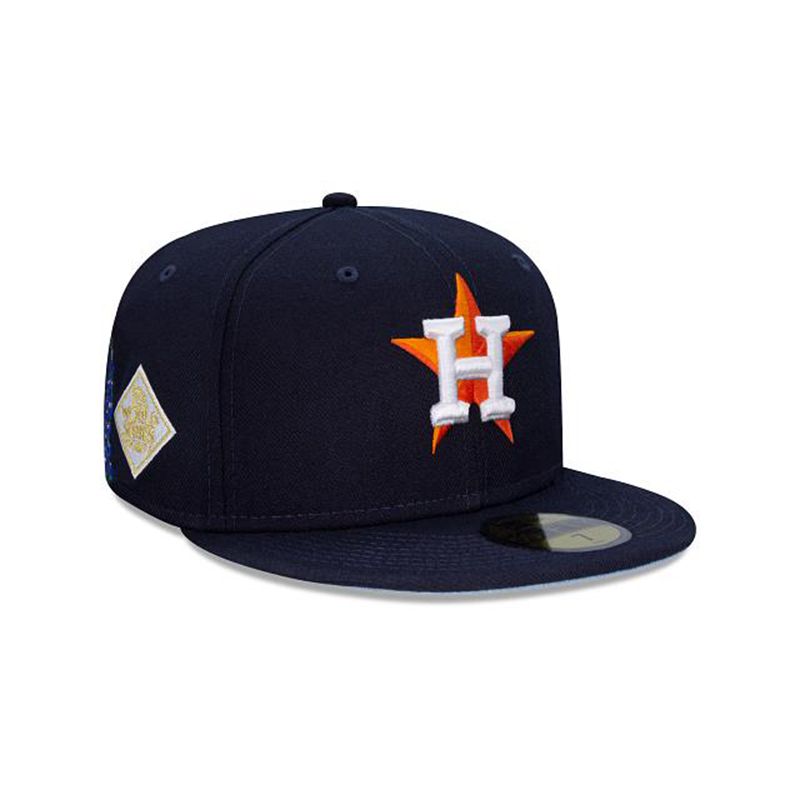 MLB Houston Astros State Flower 59Fifty Fitted (TYP7555) - Blue New Era Caps